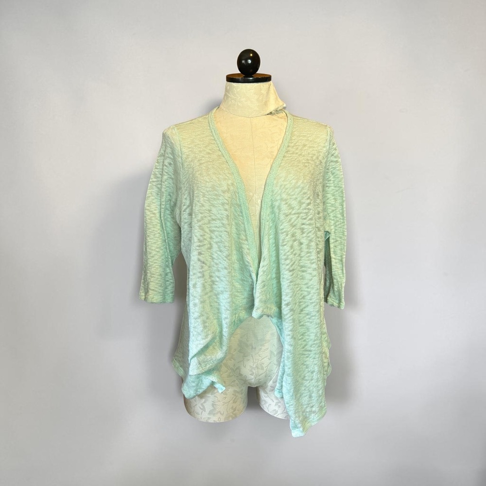 Torrid Mint Green Space Dye Open Front Draped Cardigan Sweater Size 0 (XL)